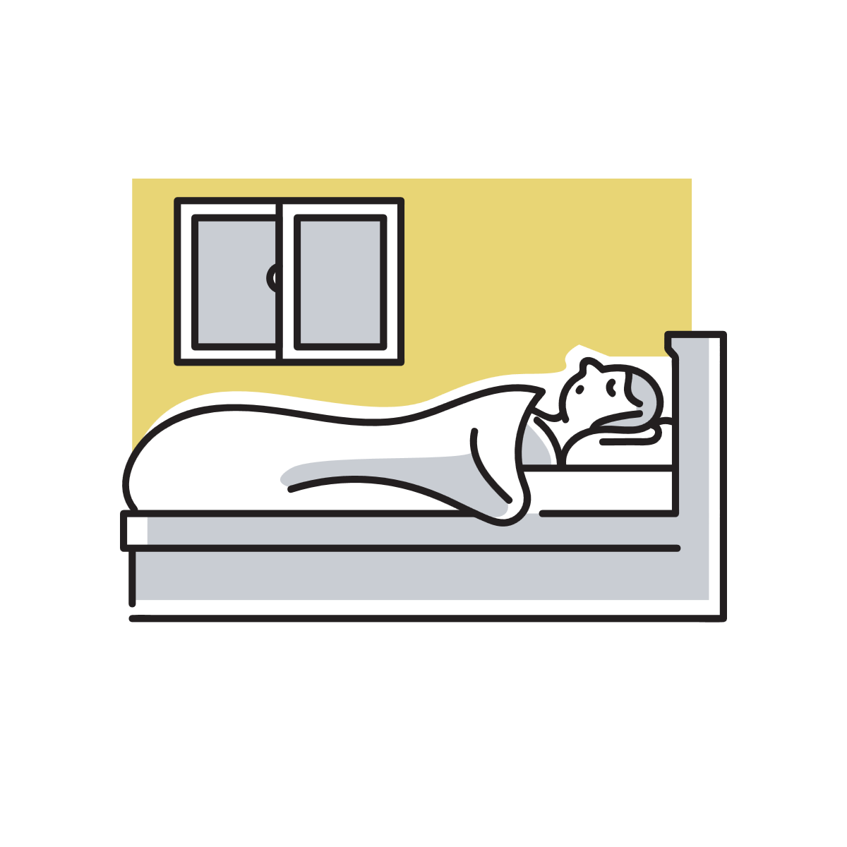 眠る人物のイラスト